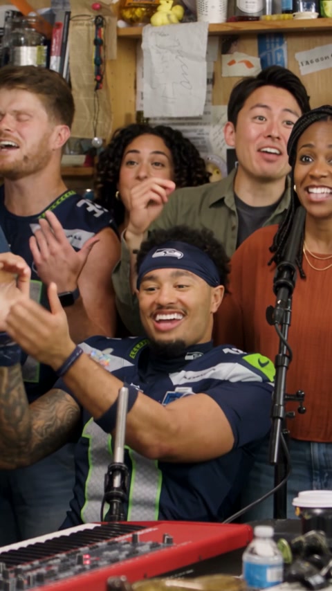 Crowd cheering and clapping as the coach parody clip spreads